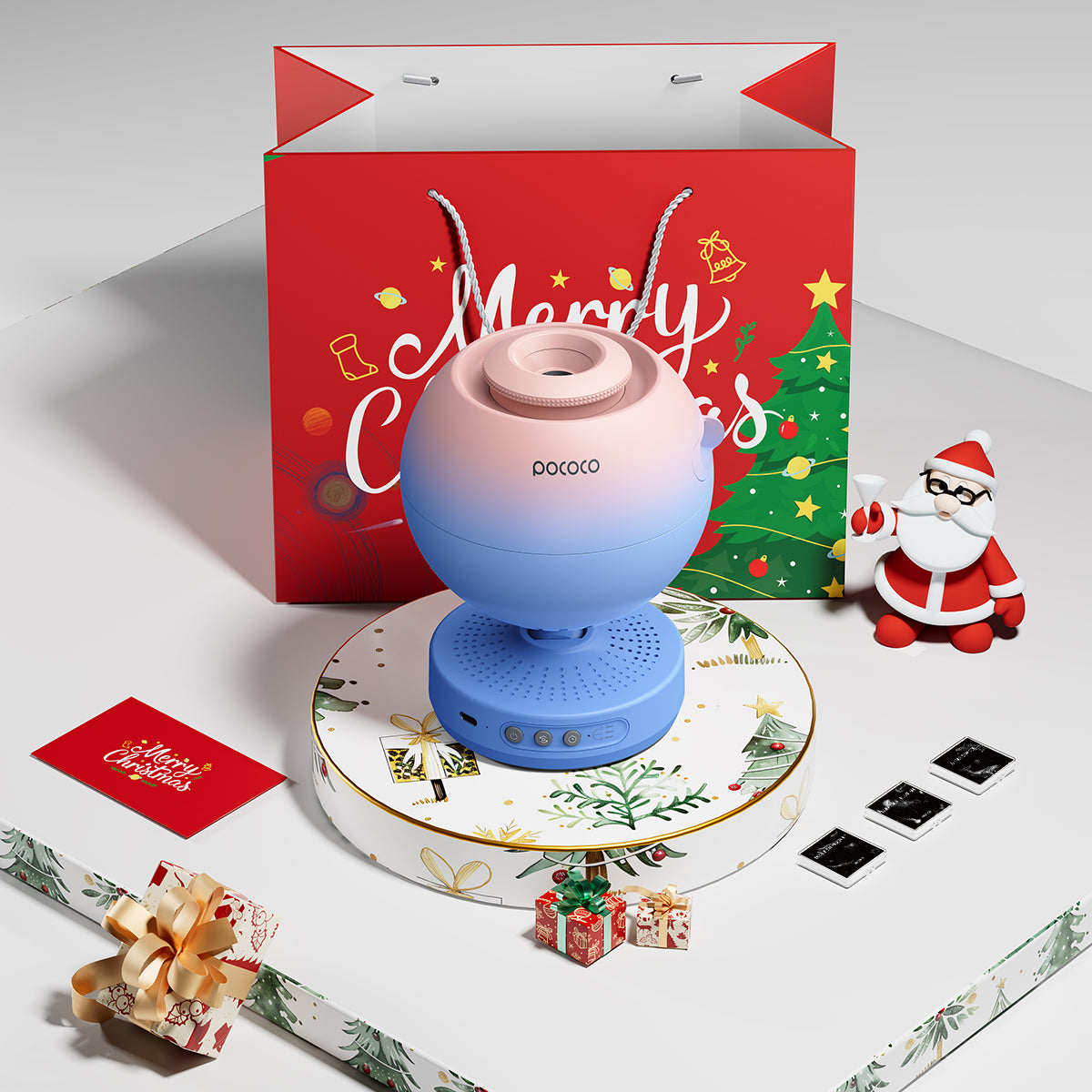 2025 POCOCO Christmas Star Projector Set | 1 Projector + 12 Discs + Christmas Gift Bag
