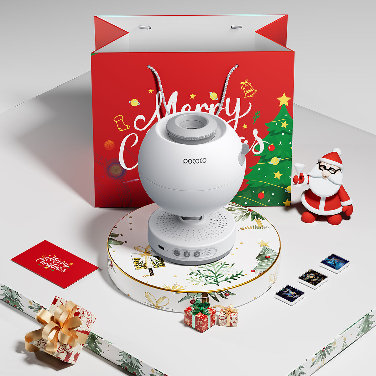 2025 POCOCO Christmas Star Projector Set | 1 Projector + 12 Discs + Christmas Gift Bag