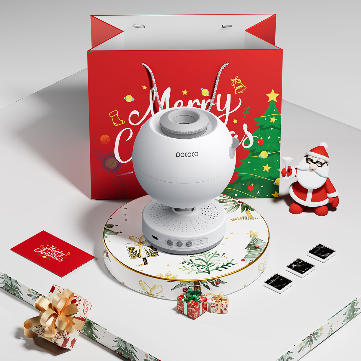 2025 POCOCO Christmas Star Projector Set | 1 Projector + 12 Discs + Christmas Gift Bag