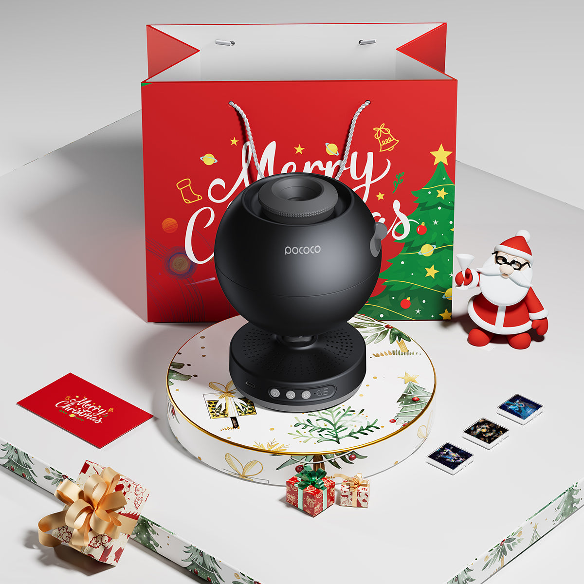 2025 POCOCO Christmas Star Projector Set | 1 Projector + 12 Discs + Christmas Gift Bag
