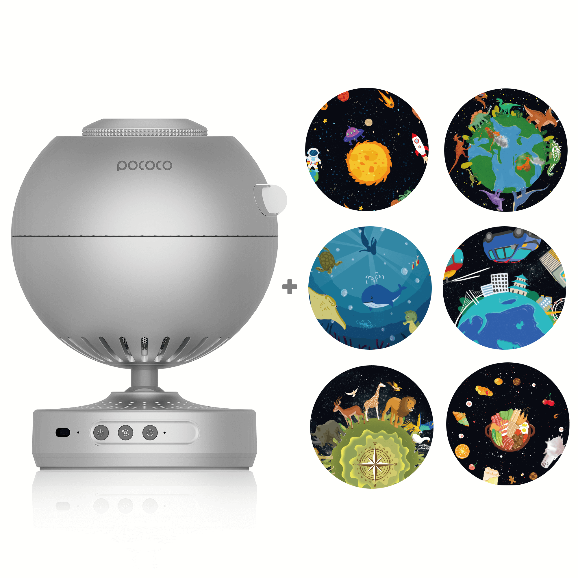 Galaxy Projector | Star Projector | Silver + 1 Set Disc