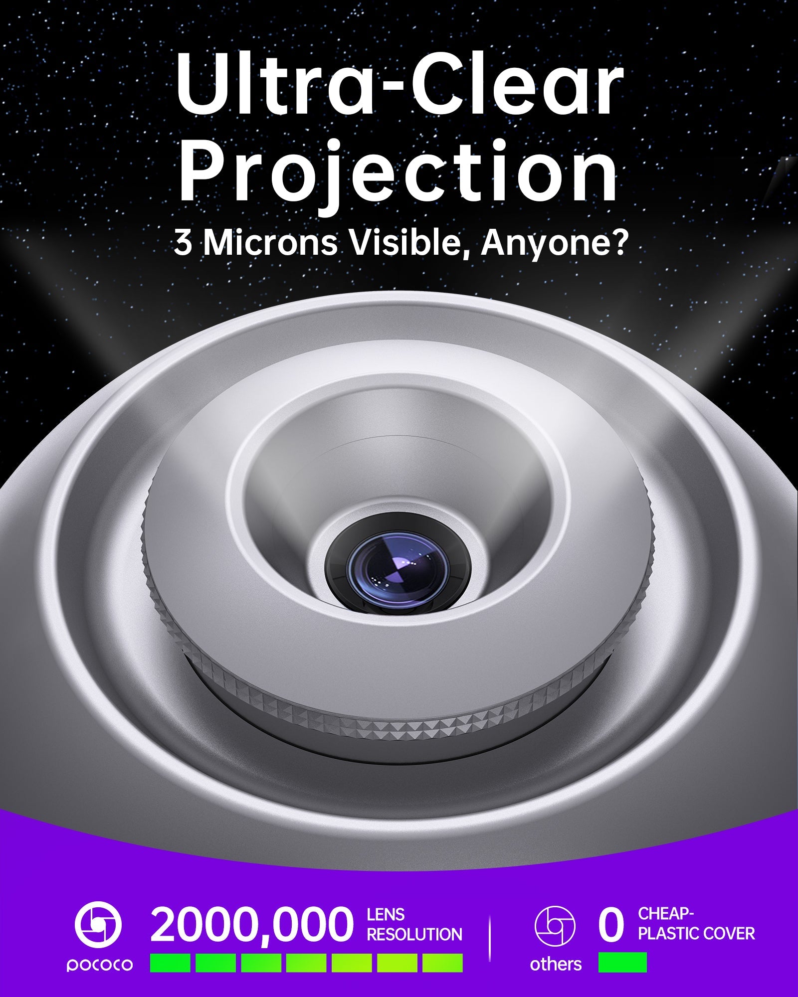 Galaxy Projector | Star Projector | Silver + 1 Set Disc