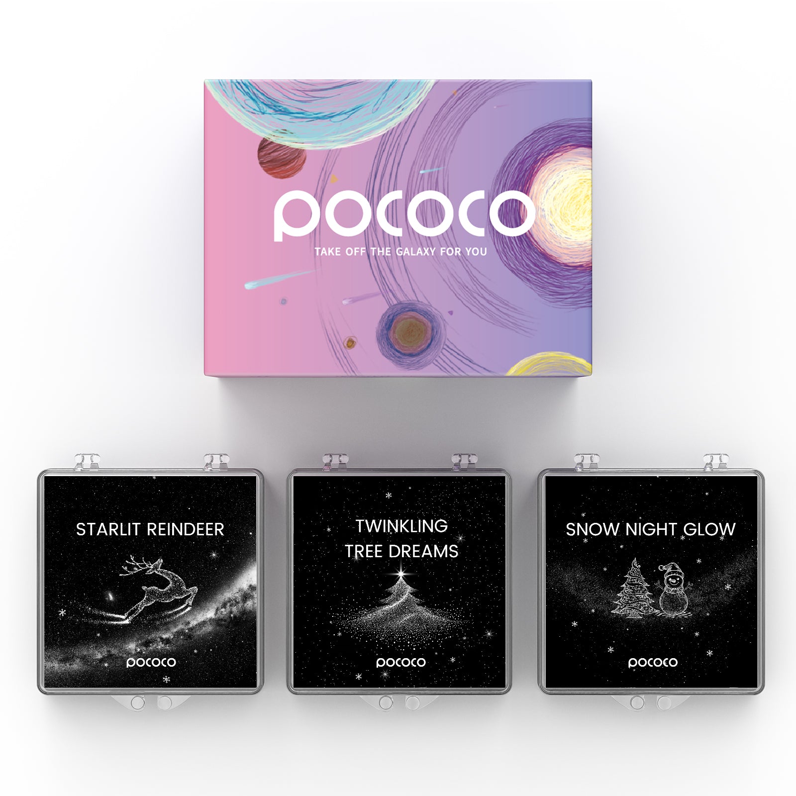 Starlit Christmas Galaxy Projector Discs Set (3 Discs)