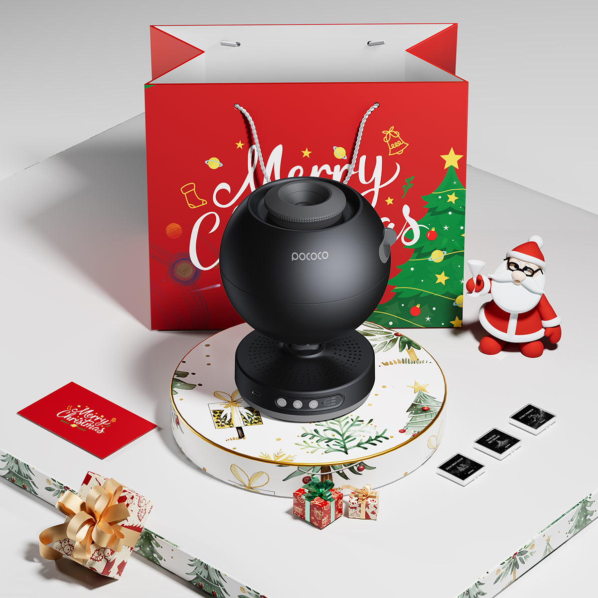 POCOCO Christmas Star Projector Set | 1 Projector + 12 Discs + Christmas Gift Bag