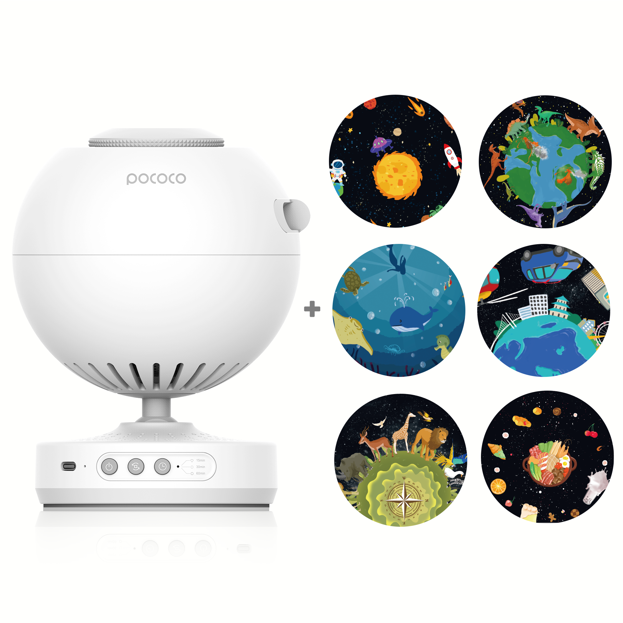 Galaxy Projector | Star Projector | White + 1 Set Disc