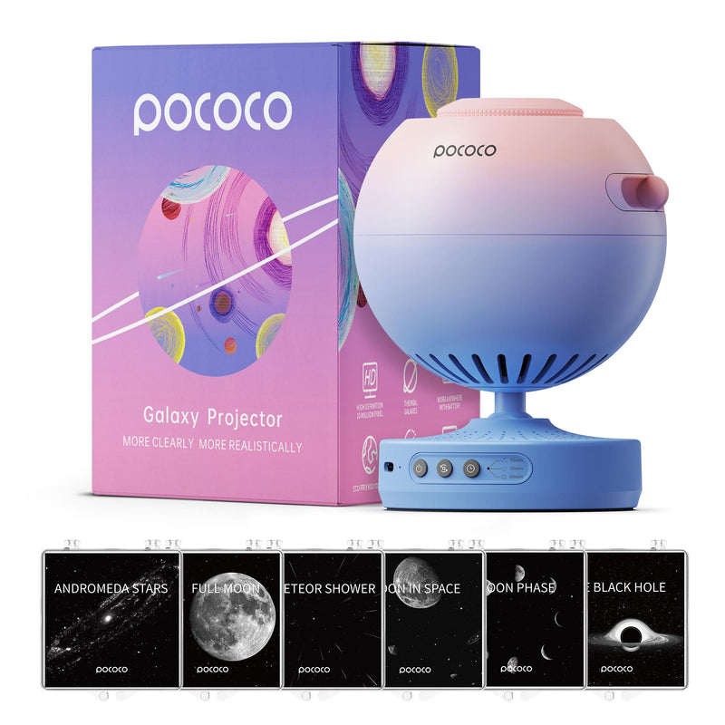 Galaxy Projector | Star Projector | Blue - Pink + Moon and Stars