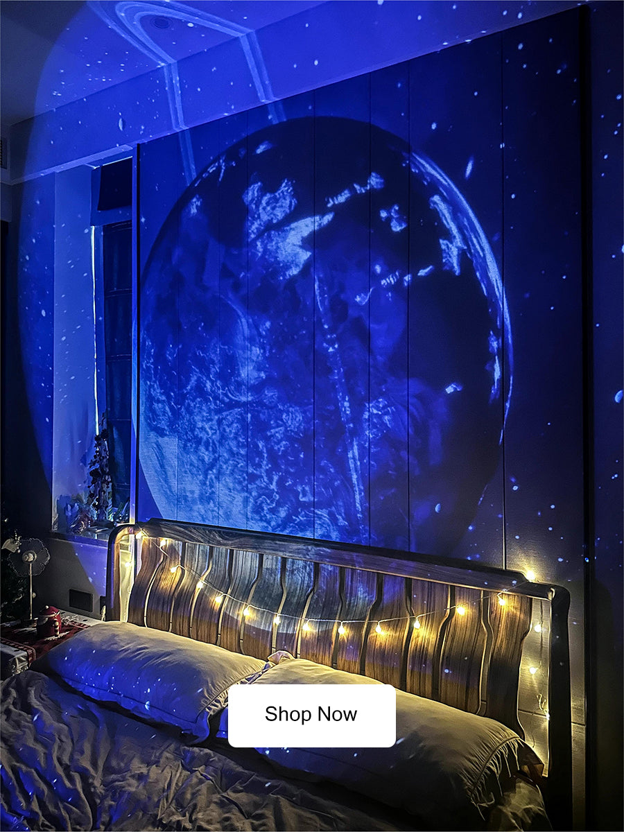 POCOCO Galaxy Star Projector for Bedroom with Replaceable Optical Film  Discs, Home Planetarium Night Light Projector with High-Definition Soft  Light