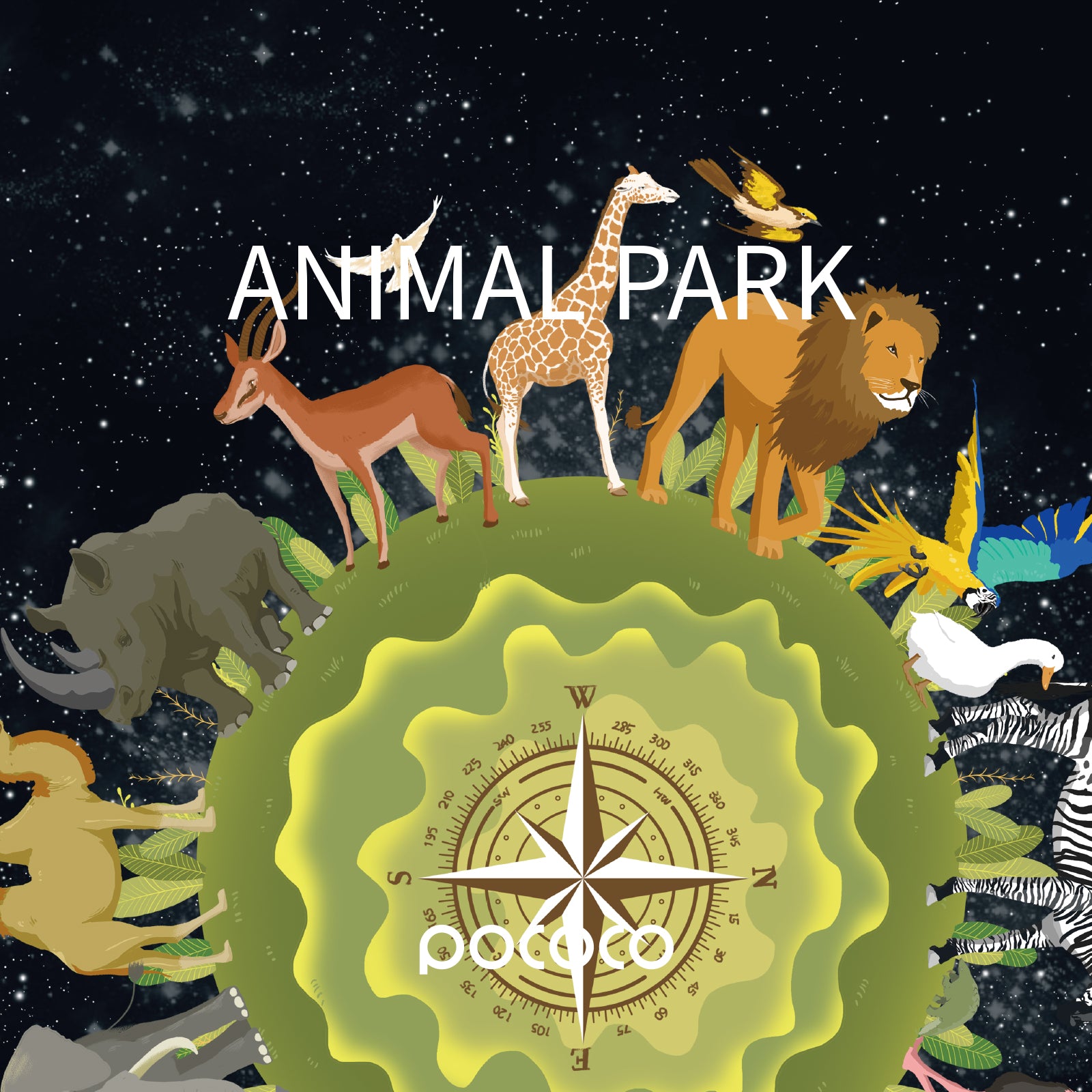 POCOCO Galaxy Projector Disc - Animal Park
