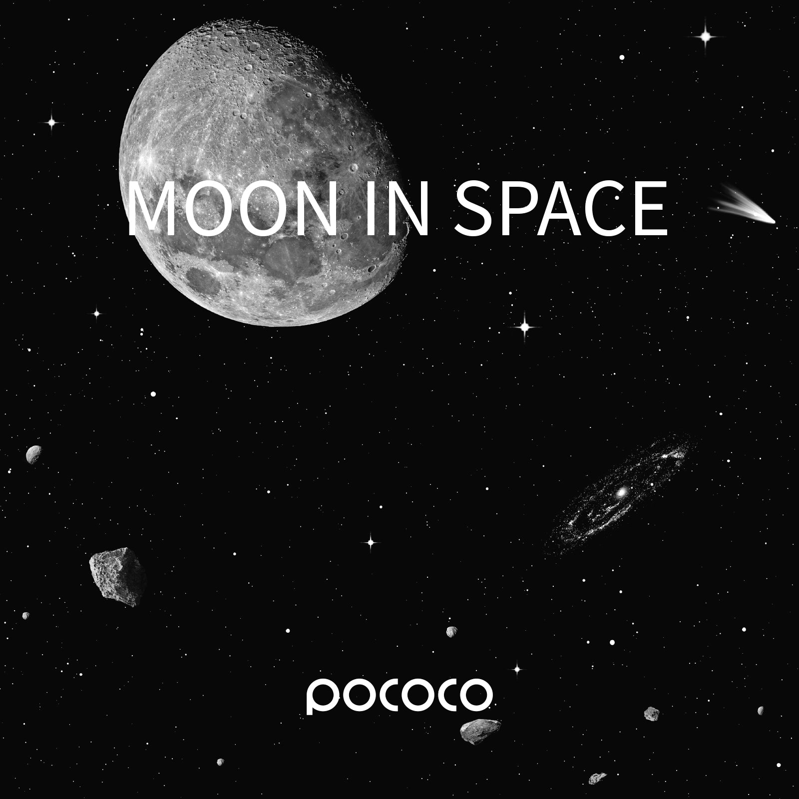 POCOCO Galaxy Projector Disc - Moon In Space