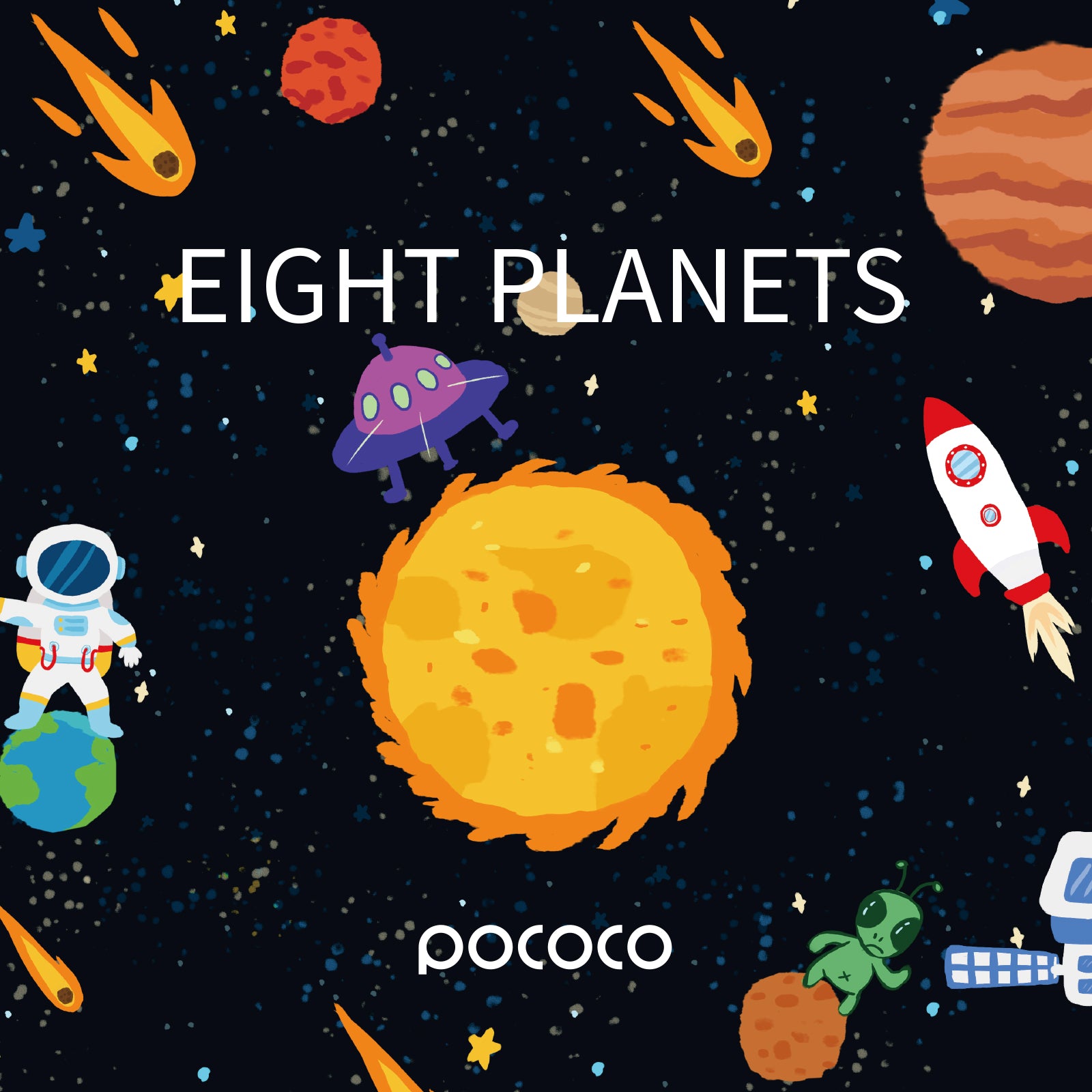 POCOCO Galaxy Projector Disc - Eihgt planets